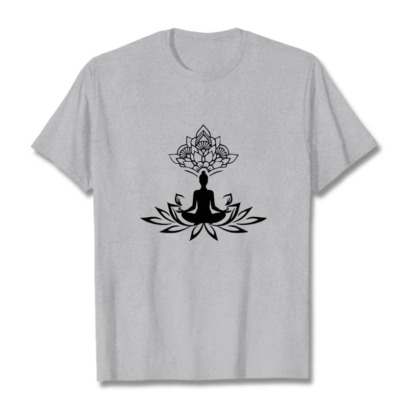 Buddha Stones Lotus Flower Meditation Buddha Tee T-shirt
