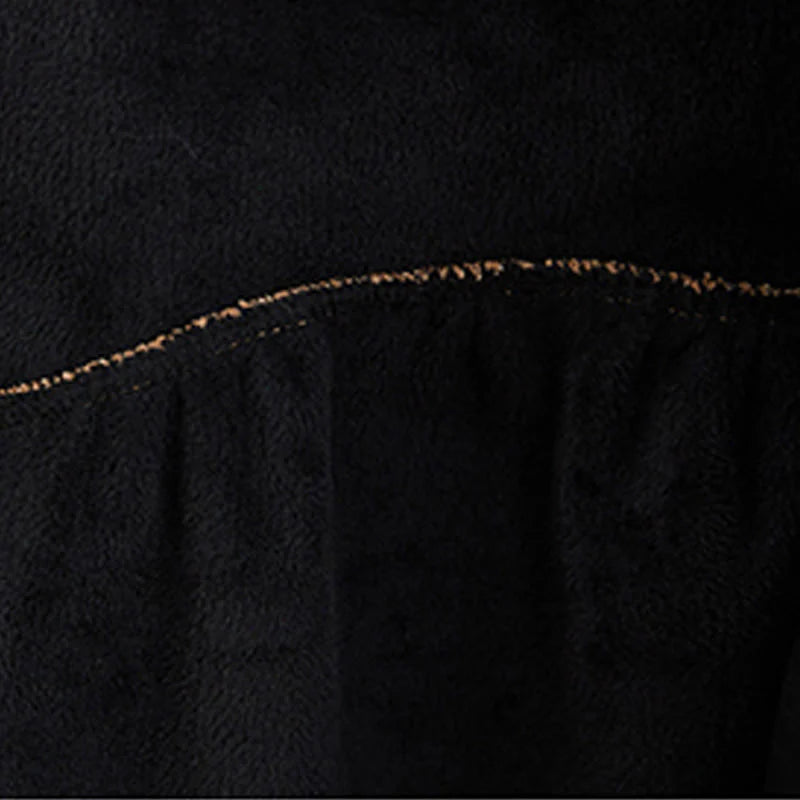 Buddha Stones Plain Buttons Long Sleeve Women's Cotton Corduroy Fleece-Lined Coat With Pockets