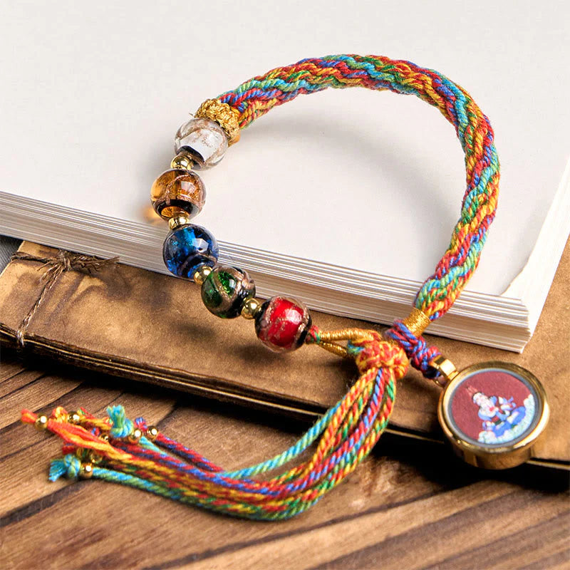 Buddha Stones Thangka Chinese Zodiac Natal Buddha Cinnabar Blessing String Bracelet