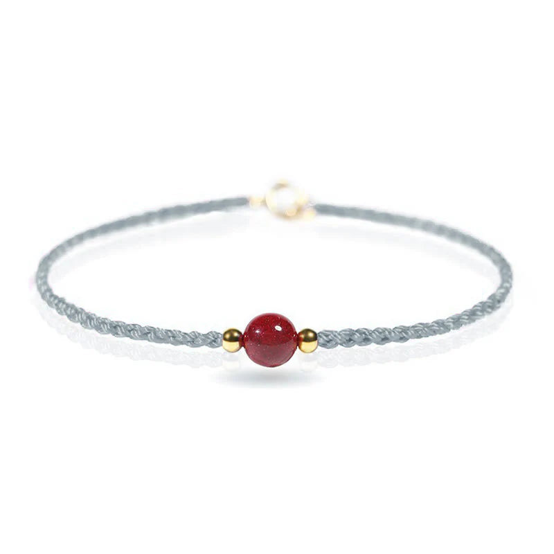 Buddha Stones Cinnabar Red String Blessing Keep Away Evil Spirits Bracelet