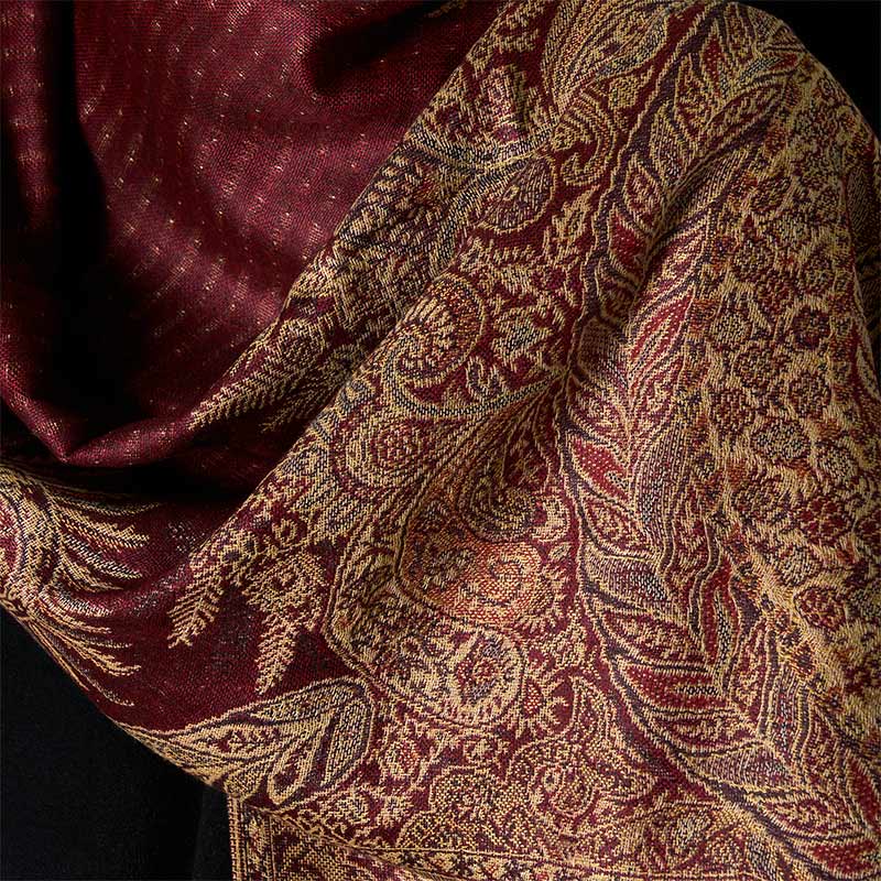 Buddha Stones Spring Long Leaves Flowers Pattern Tassel Soft Scarf Shawl