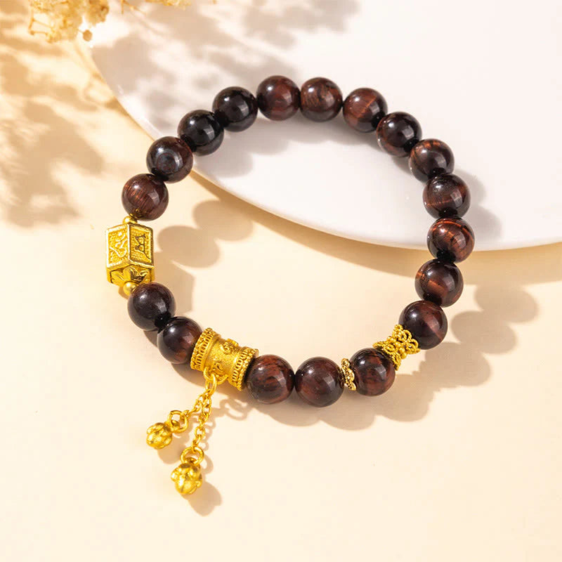 Buddha Stones Various Tiger Eye Alloy Balance Bracelet