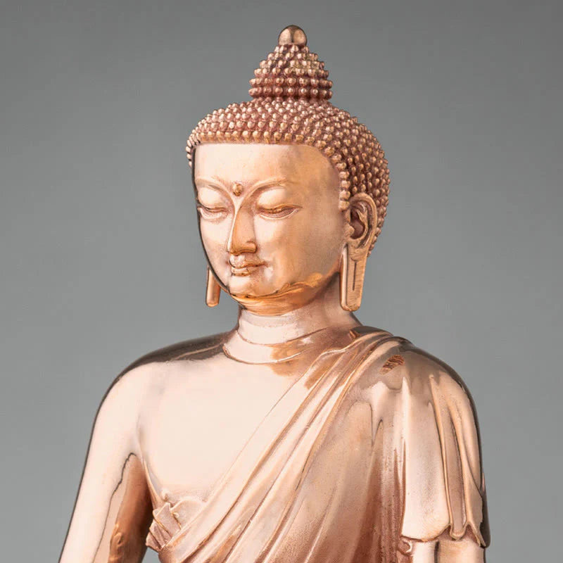 Buddha Stones Gautama Shakyamuni Buddha Figurine Serenity Copper Statue Home Decoration