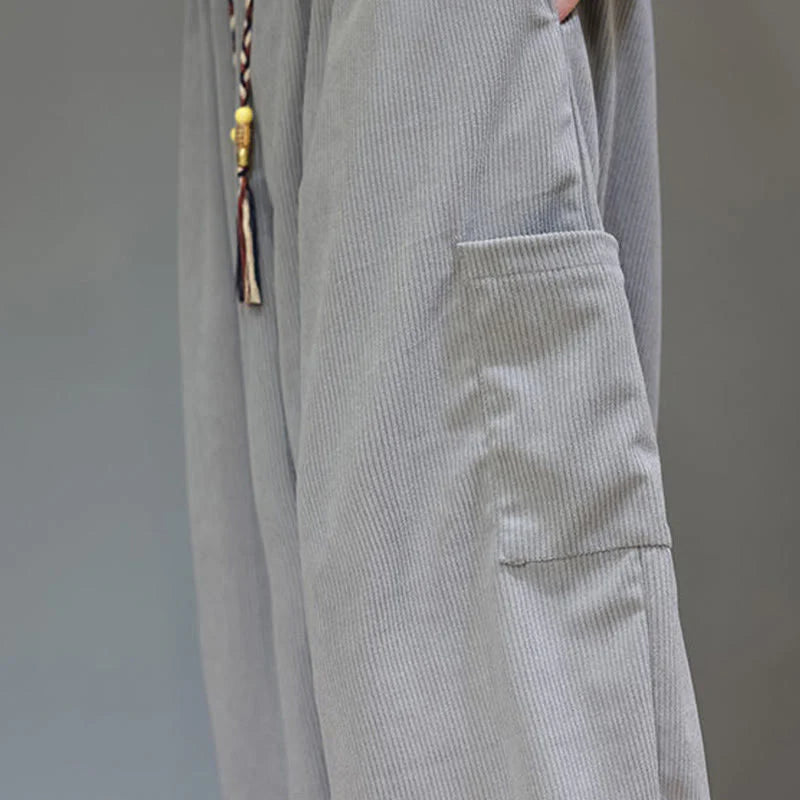 Buddha Stones Spring Solid Color Men's Ankle-Length Cotton Pants With Pockets