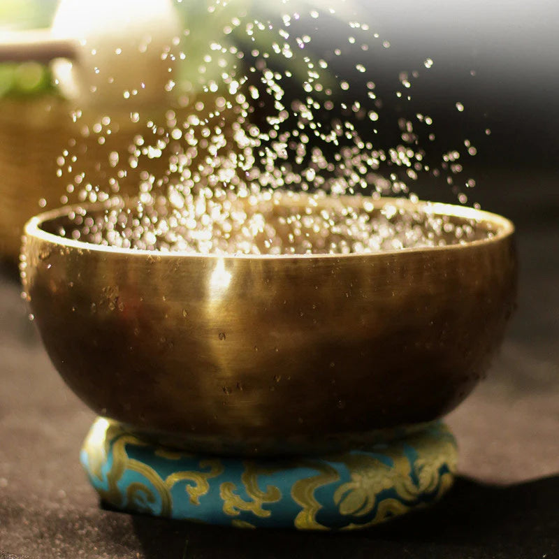 Buddha Stones Tibetan Sound Bowl Handcrafted for Healing and Meditation Positive Energy Singing Bowl Set
