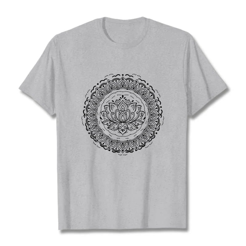 Buddha Stones Mandala Lotus Flower Pattern Tee T-shirt