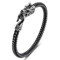 Buddha Stones Dragon Titanium Steel Protection Luck Bracelet