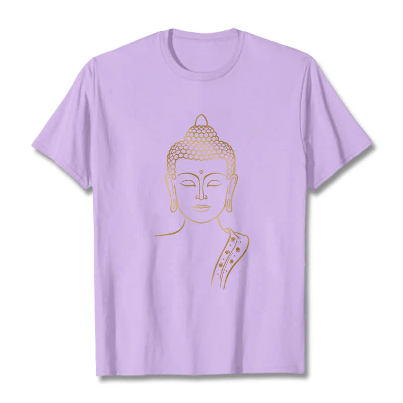 Buddha Stones Golden Buddha In Deep Meditation Tee T-shirt
