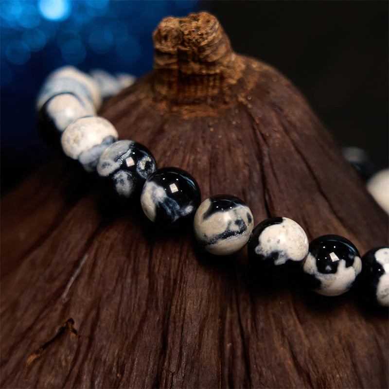 Buddha Stones May the Stars Guide Your Dreams Orca Agate Bracelet Includes Gift Message Card