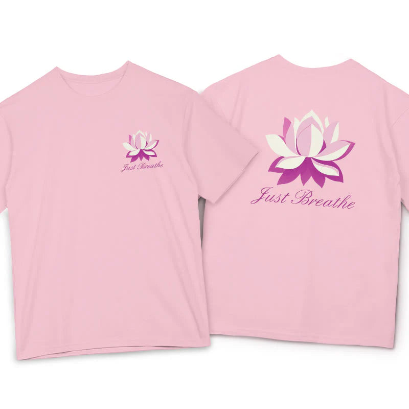 Buddha Stones Lotus Just Breathe Tee T-shirt