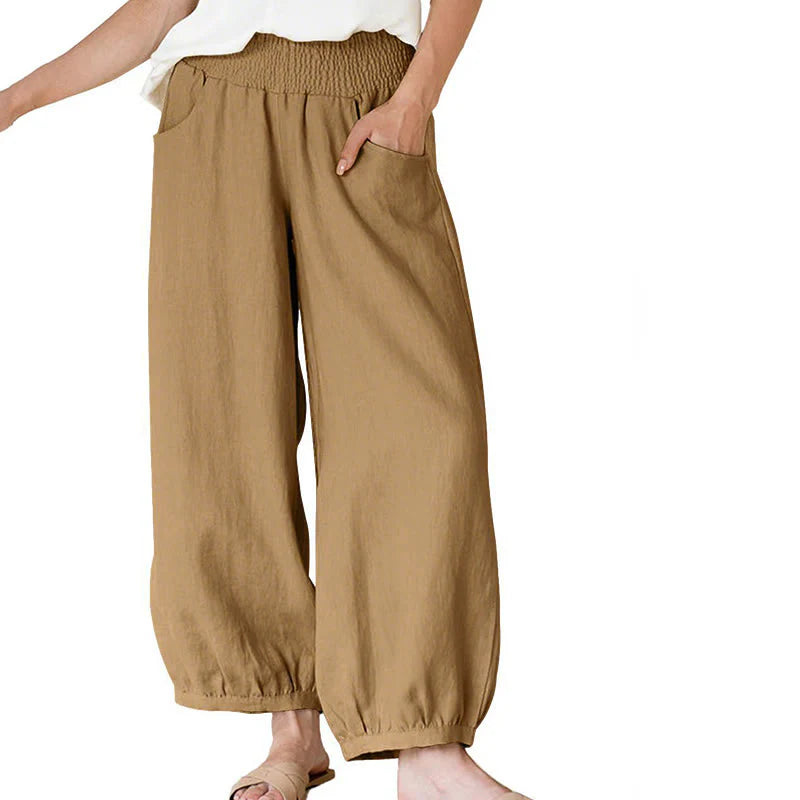 Buddha Stones Plain Color Women's Harem Pants With Pockets