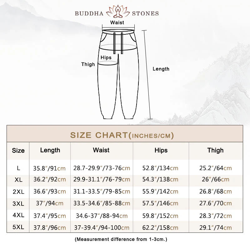 Buddha Stones Plain Color Red Drawstring Linen Men's  Pants With Pockets