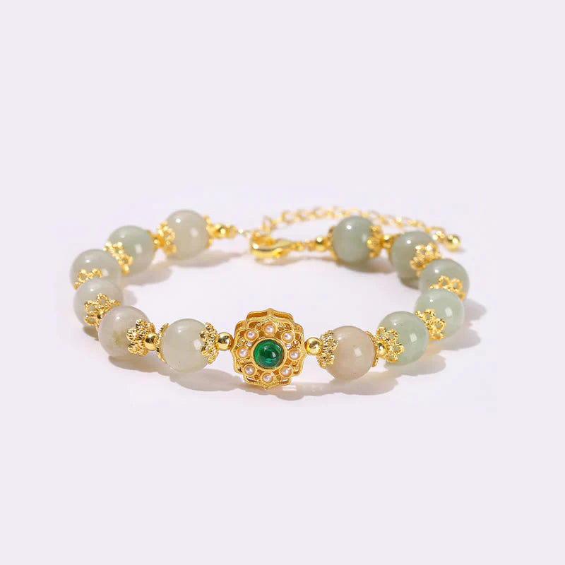 Buddha Stones Natural Jade Prosperity Bead Chain Bracelet