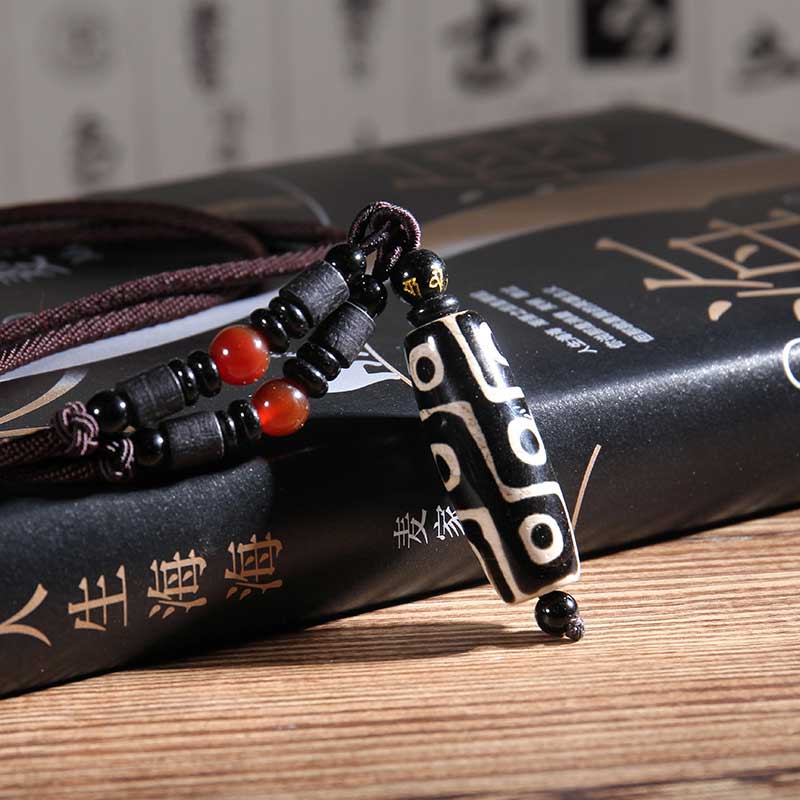 Buddha Stones Tibetan Nine-Eye Dzi Bead Wealth Necklaces & Pendants (Extra 35% Off | USE CODE: FS35)