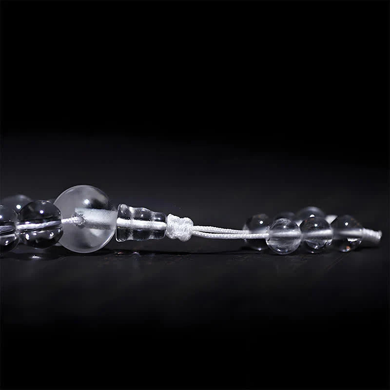 Buddha Stones 108 Clear Quartz Beads Protection Mala