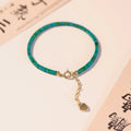 Buddha Stones Turquoise Beaded Friendship Strength Chain Bracelet