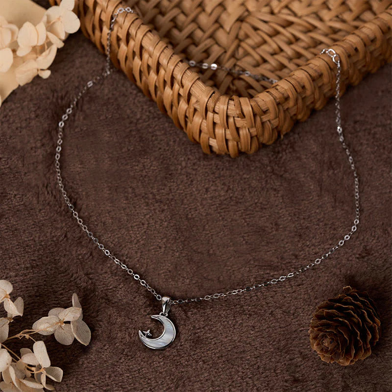 Buddha Stones FOR DEAREST MOTHER Moon Star 925 Sterling Silver Calm Necklace Pendants Includes Gift Message Card