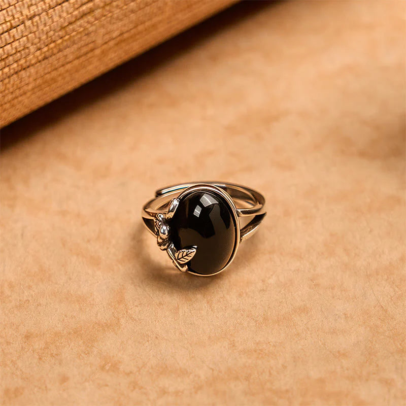 Buddha Stones Copper Rose Flower Adjustable Self Care Ring
