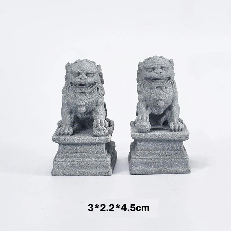 Buddha Stones Lion Fu Foo Dogs Elephant Ward Off Evil Blessing Home Decoration