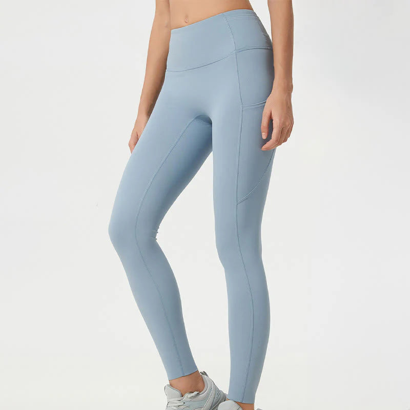 Buddha Stone Solid Color High Waist Sports Fitness Leggings Women's Yoga Pants