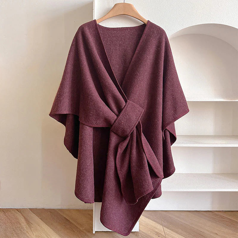Buddha Stones Winter Solid Color Warm Cozy Split Scarf Shawl