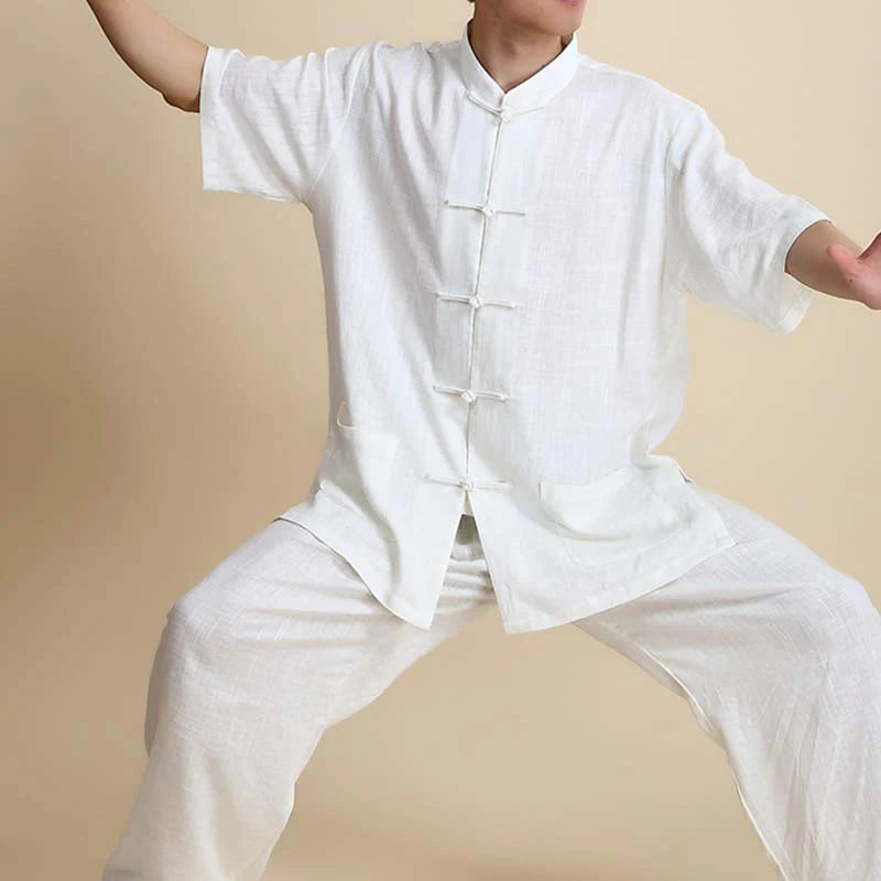 Buddha Stones Meditation Zen Prayer Spiritual Tai Chi Qigong Practice Unisex Embroidery Clothing Set (Extra 30% Off | USE CODE: FS30)