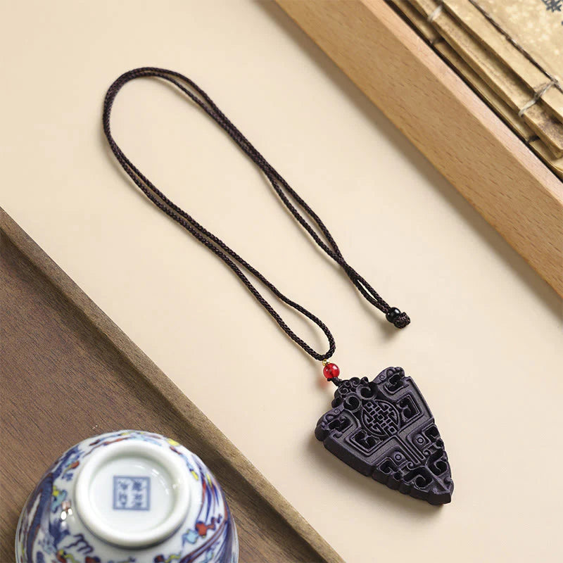 Buddha Stones Fox Mask Butterfly Taotie Peace Buckle Fortune Necklace Pendant