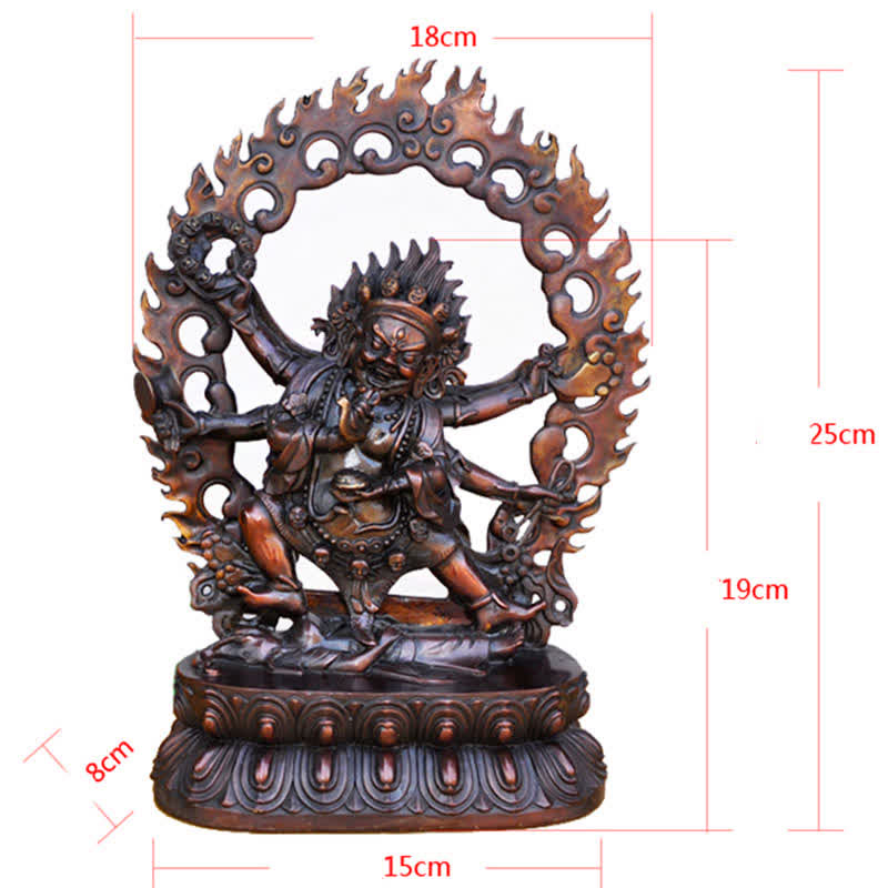 Buddha Stones Tibet Mahakala Bodhisattva Figurine Compassion Copper Statue Decoration