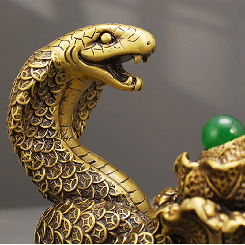 Buddha Stones Year Of The Snake Copper Coins Ingots Cabbage Brass Statue Home Decoration (Extra 30% Off | USE CODE: FS30)