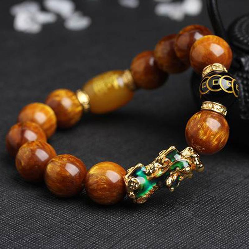 Buddha Stones FengShui Tiger Eye PiXiu Wealth Bracelet (Extra 35% Off | USE CODE: FS35)
