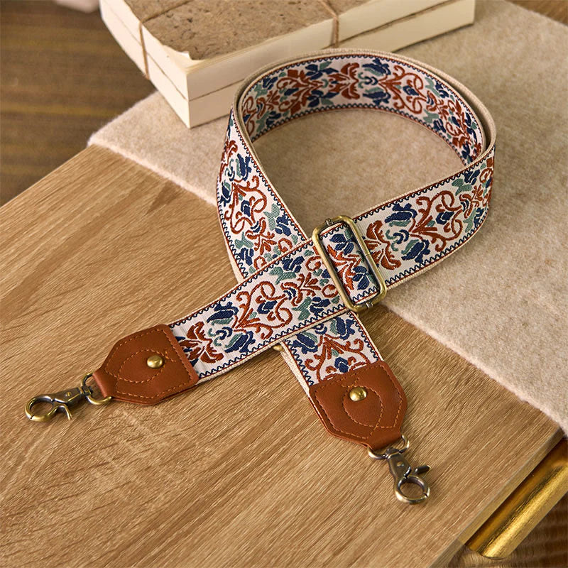 Buddha Stones Flower Geometric Embroidery Adjustable Handbags Crossbody Shoulder Bag Straps Replacement