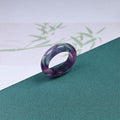 Buddha Stones Natural Fluorite Protection Ring