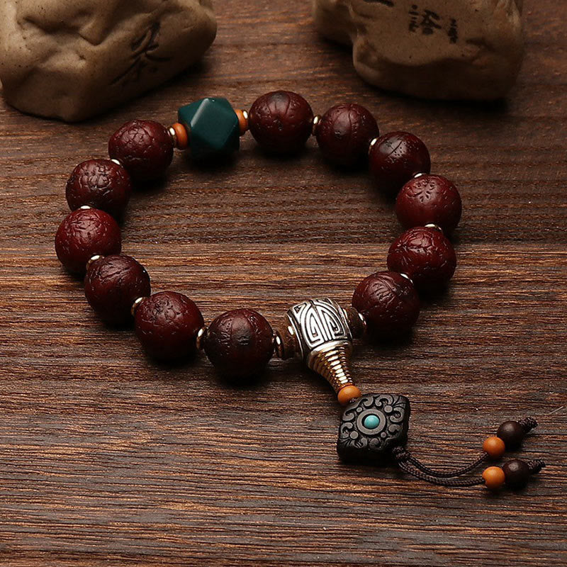 Buddha Stones Tibetan Bodhi Seed Agate Bead Luck Wealth Tassel Charm Wrist Mala (Extra 30% Off | USE CODE: FS30)