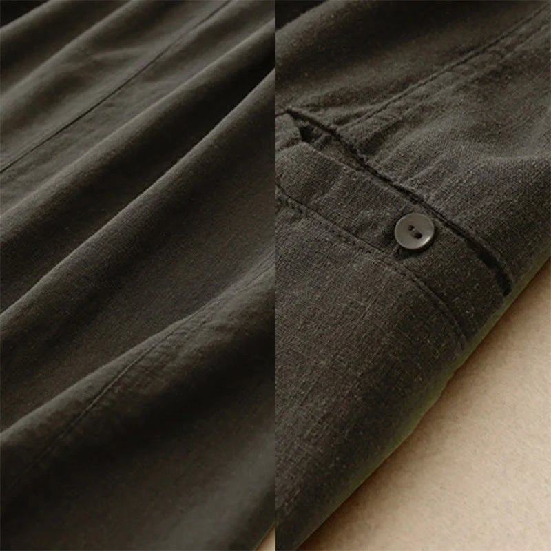 Buddha Stones Drawstring A-line Elastic Waist Cotton Women's Skirt