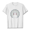 Buddha Stones Mandala Flower Seated Serene Buddha Pattern Tee T-shirt
