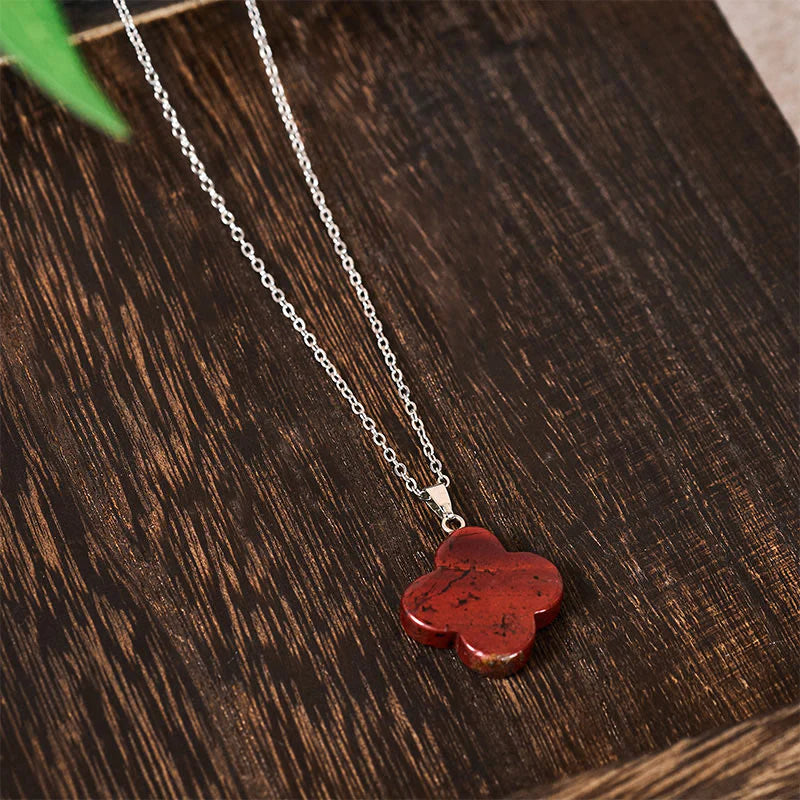 Buddha Stones Various Crystal Green Aventurine Black Obsidian Tiger Eye Plum Blossom Luck Necklace Pendant