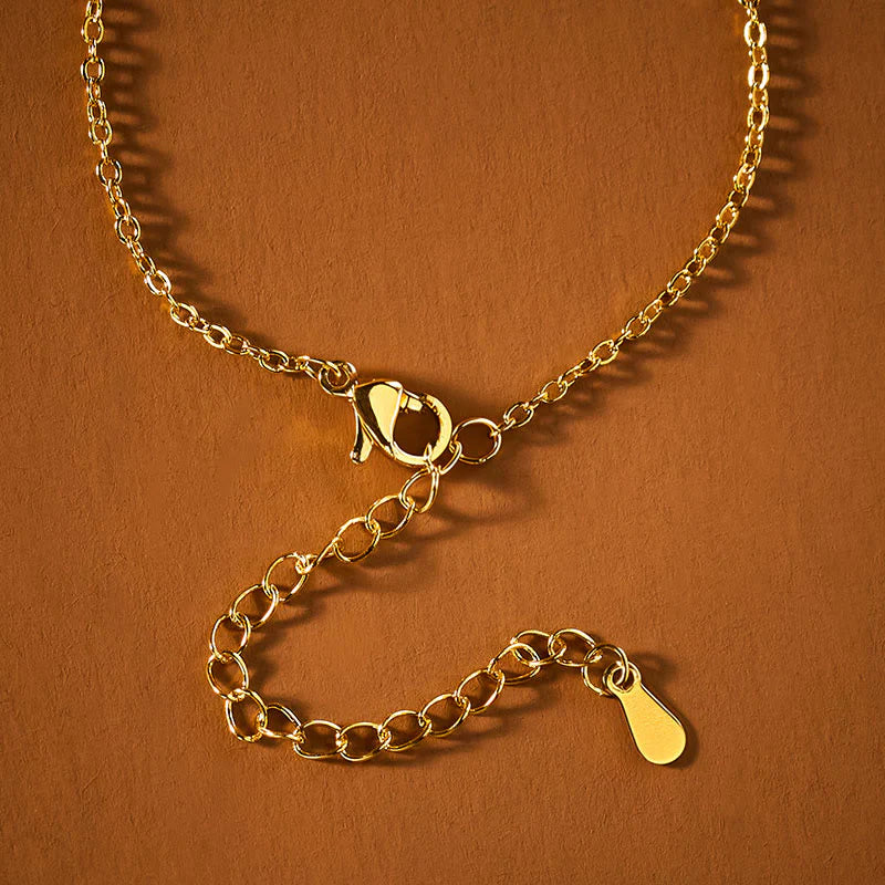 Buddha Stones Lotus Peace Buckle Peace Necklace Pendant