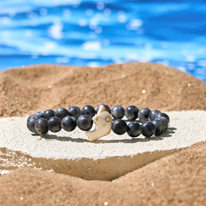 Buddha Stones Natural Various Stones Dolphin Spiritual Balance Bracelet
