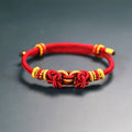 Buddha Stones Red String Saddle Knot Strength Bracelet