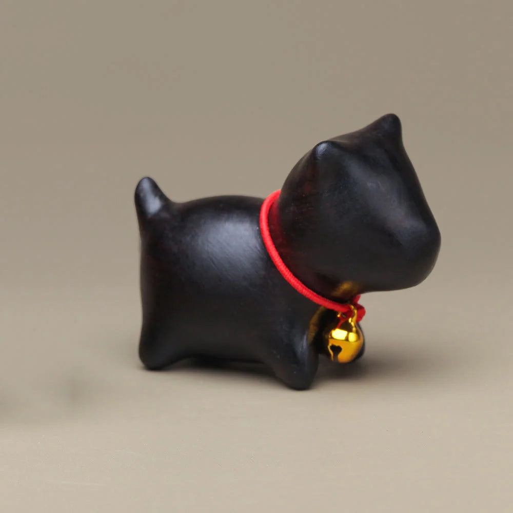 Buddha Stones Green Sandalwood Small Leaf Red Sandalwood Cute Cat Animals Soothing Peace Decoration