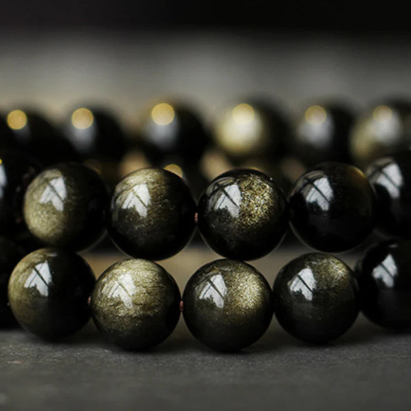Buddha Stones Chinese Zodiac Natal Buddha Obsidian Purification Bracelet
