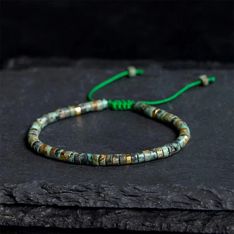 Buddha Stones Turquoise Purification Spacer Bead Bracelet