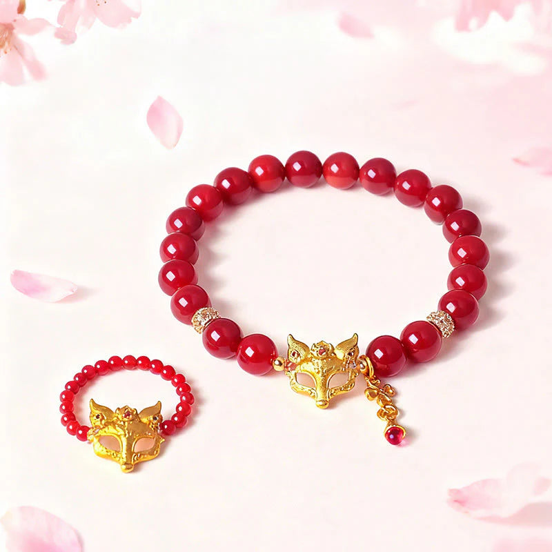 FREE Today: Positive and Success Nine Tailed Fox South Red Agate Bracelet
