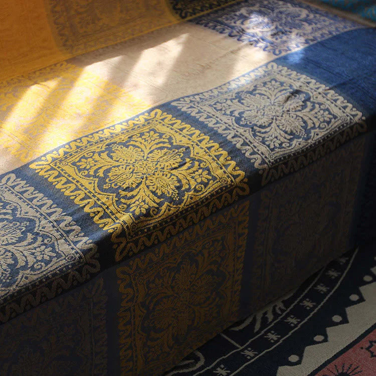 Buddha Stones Tibetan Colorful Flower Pattern Hand-Dyed Cozy Blanket