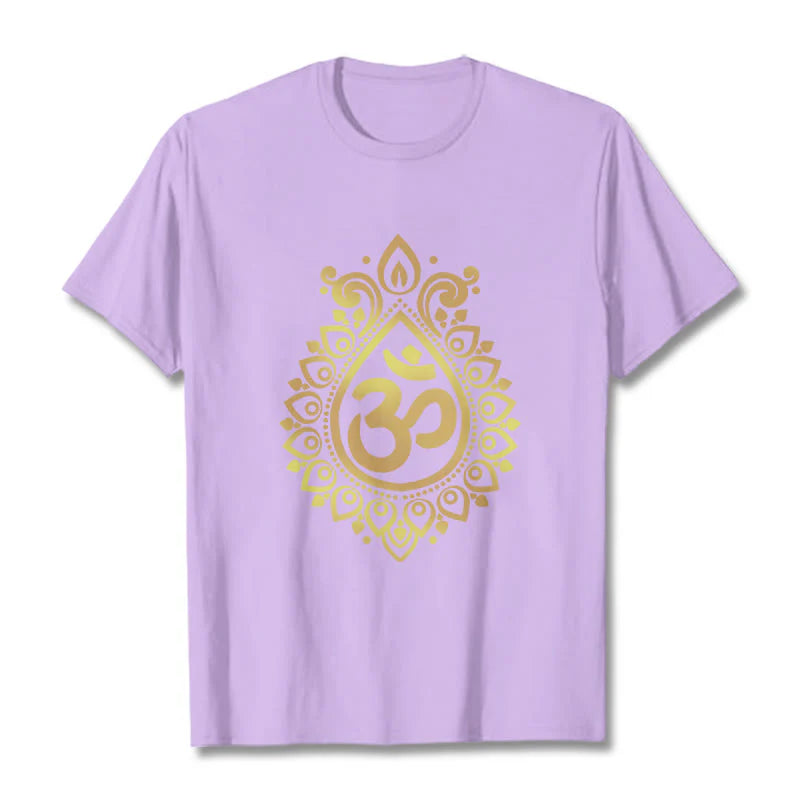 Buddha Stones Water Drop OM Design Tee T-shirt