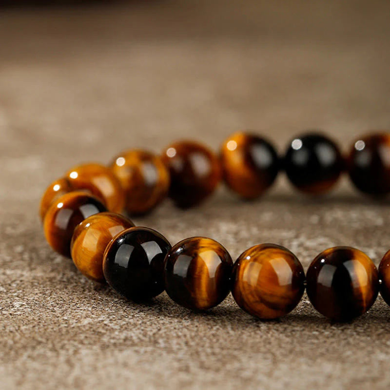 Buddha Stones Year Of The Horse Tiger Eye Courage Bracelet