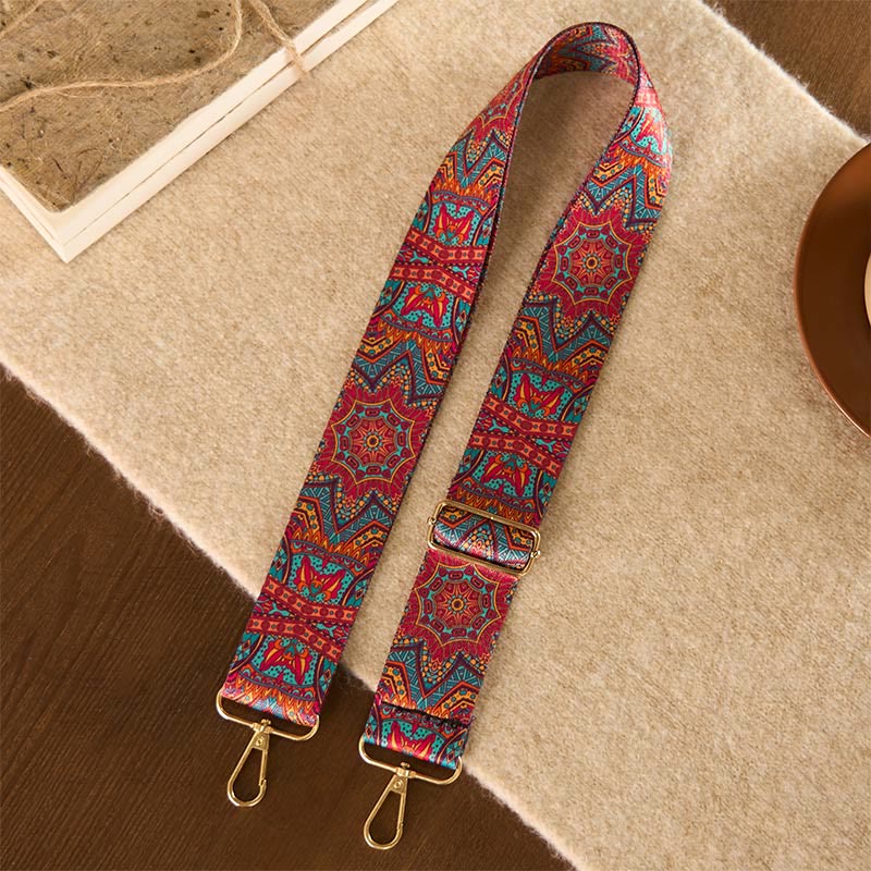 Buddha Stones Bohemian Red Mandara Geometric Adjustable Handbags Crossbody Shoulder Bag Purse Straps Replacement