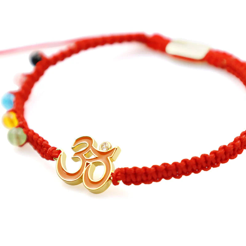 Buddha Stones Tibetan Handmade OM Mindfulness Red String Bracelet (Extra 30% Off | USE CODE: FS30)