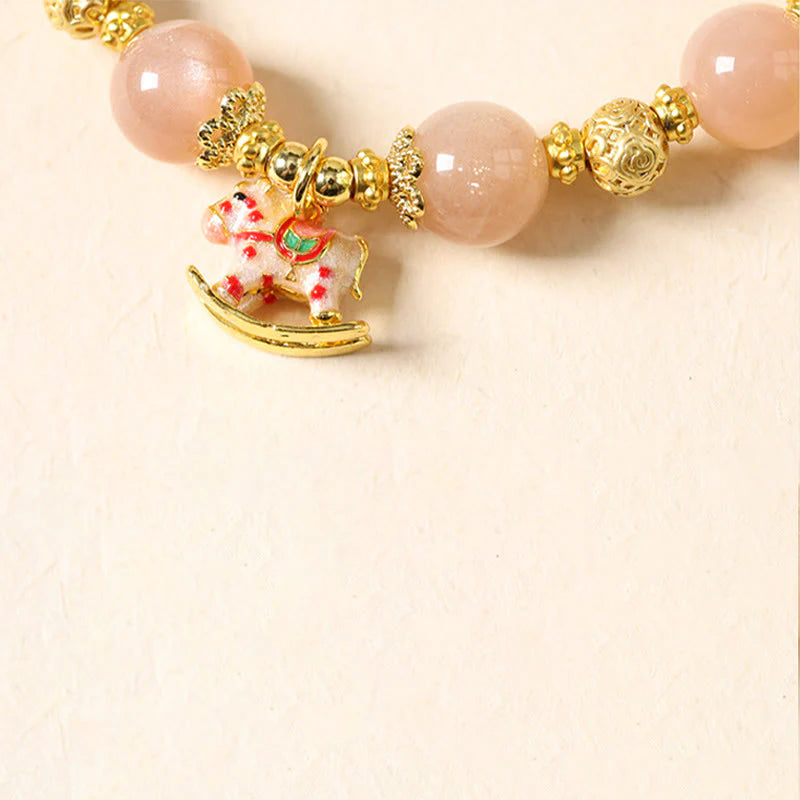 Buddha Stones Year Of The Horse South Red Agate Sun Stone Tourmaline Success Bracelet