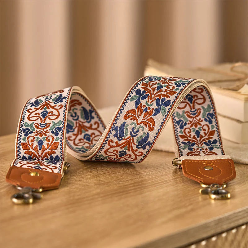 Buddha Stones Flower Geometric Embroidery Adjustable Handbags Crossbody Shoulder Bag Straps Replacement